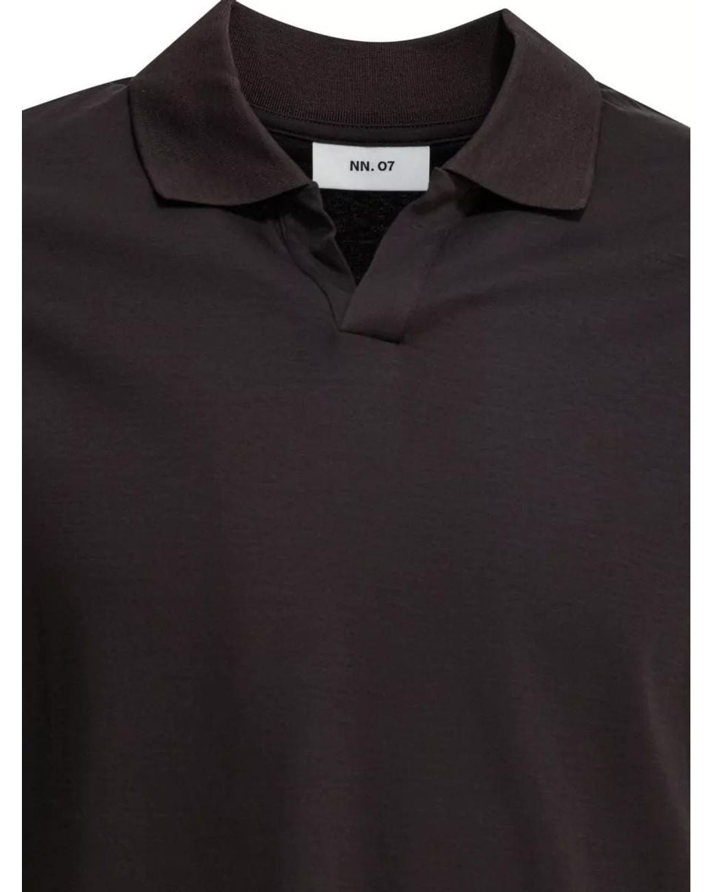 NN07 Black Organic Cotton Polo Shirt for men