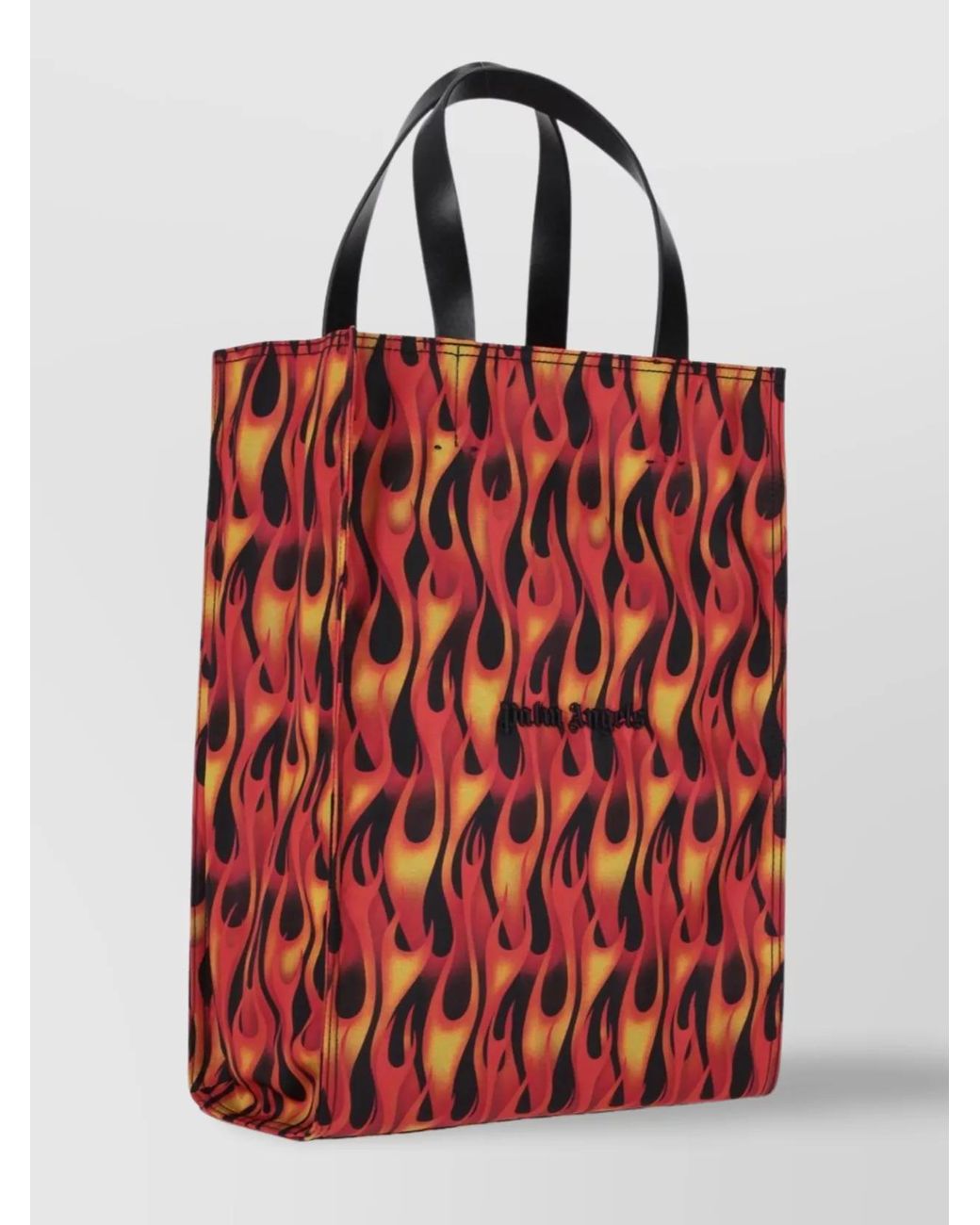 Palm Angels Red Logo Print Tote Bag for men