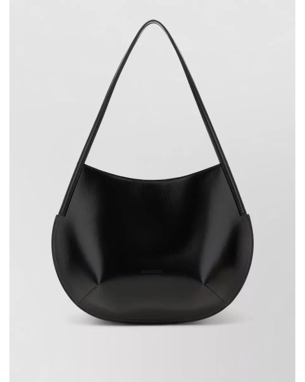 Jil Sander Black Na Na Leather Tote Bag
