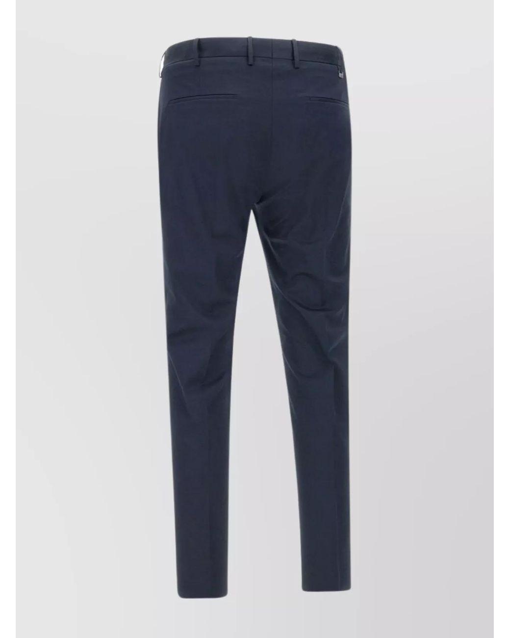 PT Torino Blue Slim-Fit Straight-Leg Cotton Trousers for men