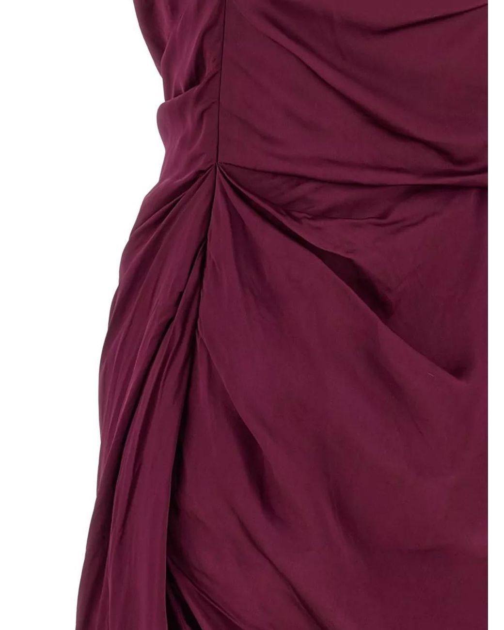 Vivienne Westwood Purple Draped Sleeveless Mini Dress