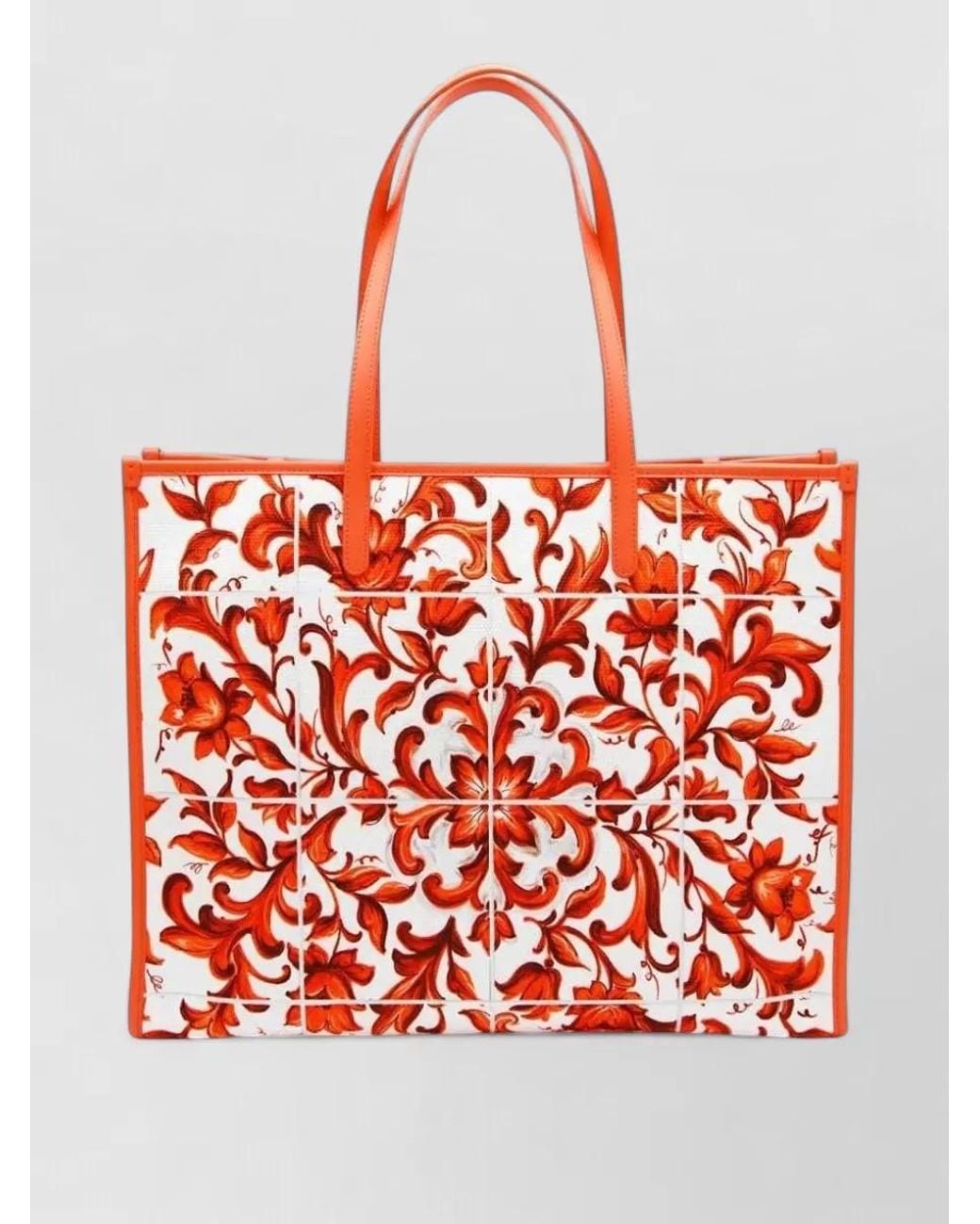 Dolce & Gabbana Red Small Shopping Cotton Tote Bag