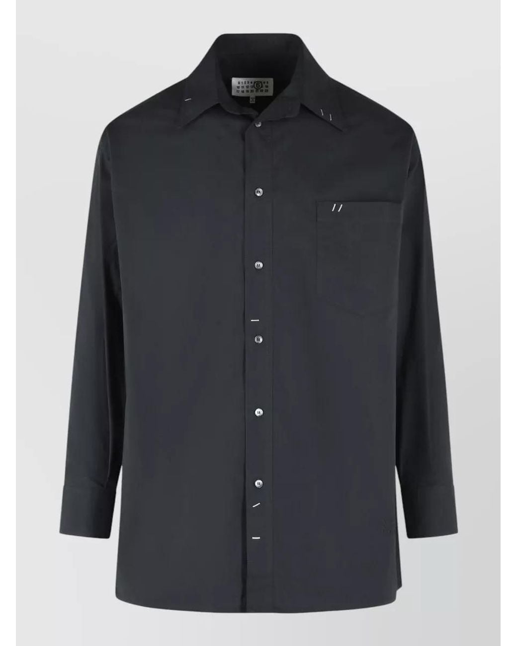 MM6 by Maison Margiela Black Cotton Shirt for men
