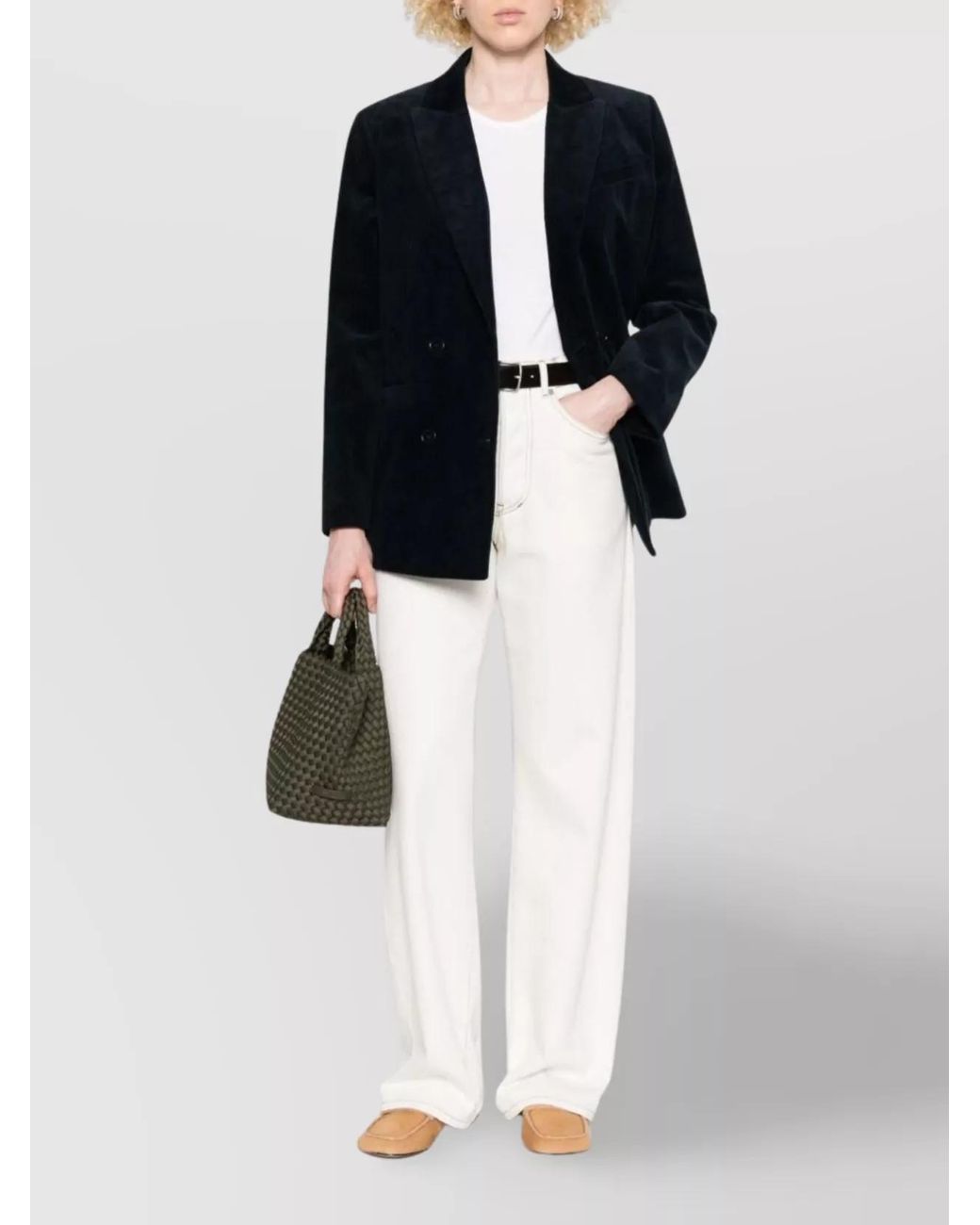 A.P.C. Black Cotton Double-Breasted Jacket