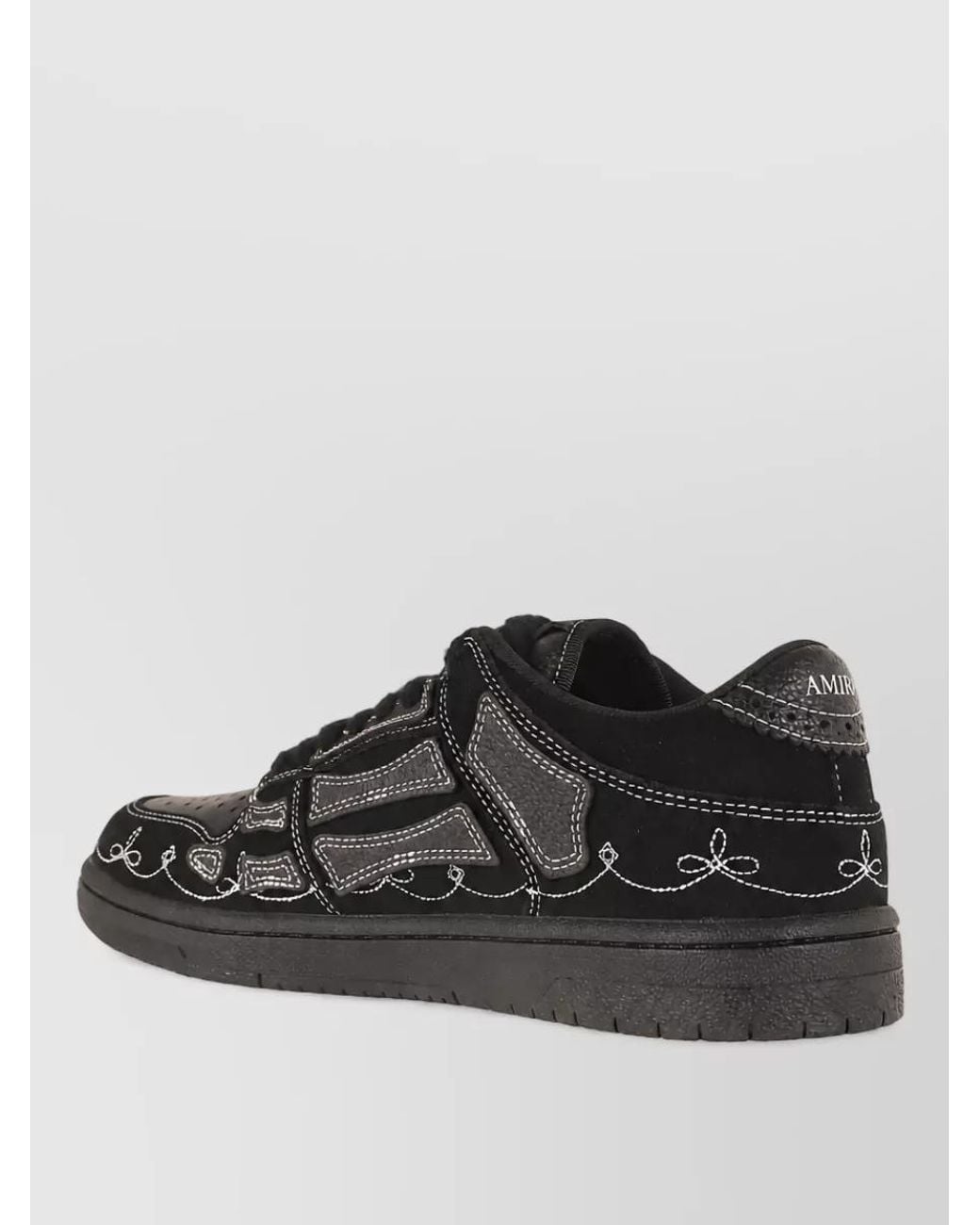 Amiri Black Leather Lace-Up Sneakers for men