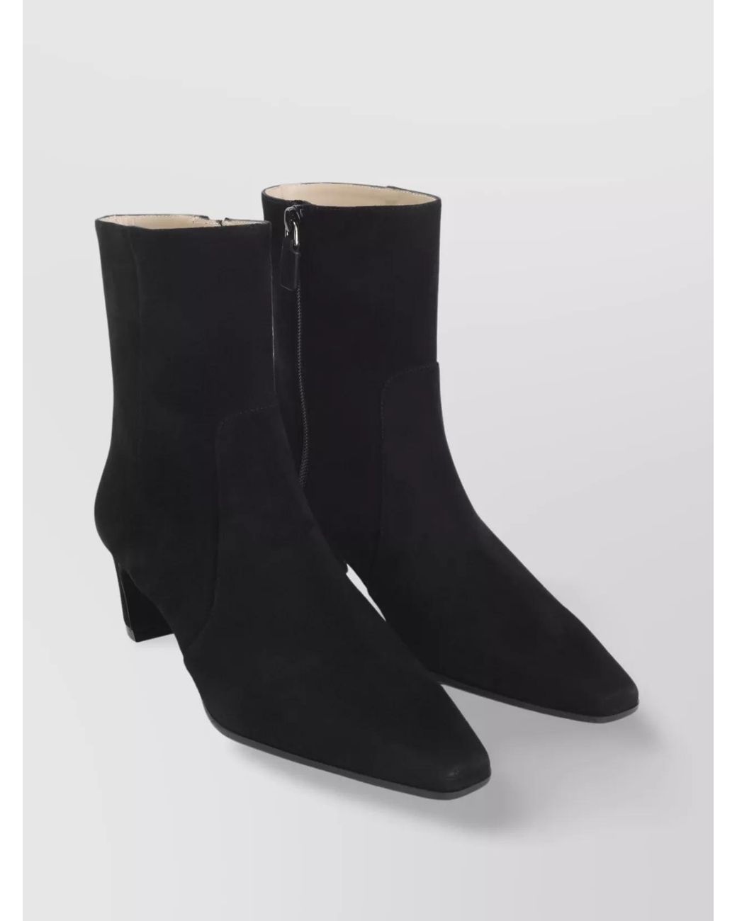 Stuart Weitzman Black Leather Ankle Boots