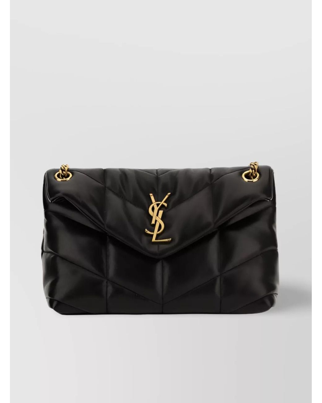 Saint Laurent Black Puffer Small Lamb Leather Shoulder Bag