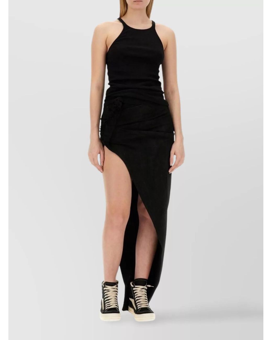 Rick Owens Black Slim-Fit Asymmetric Skirt