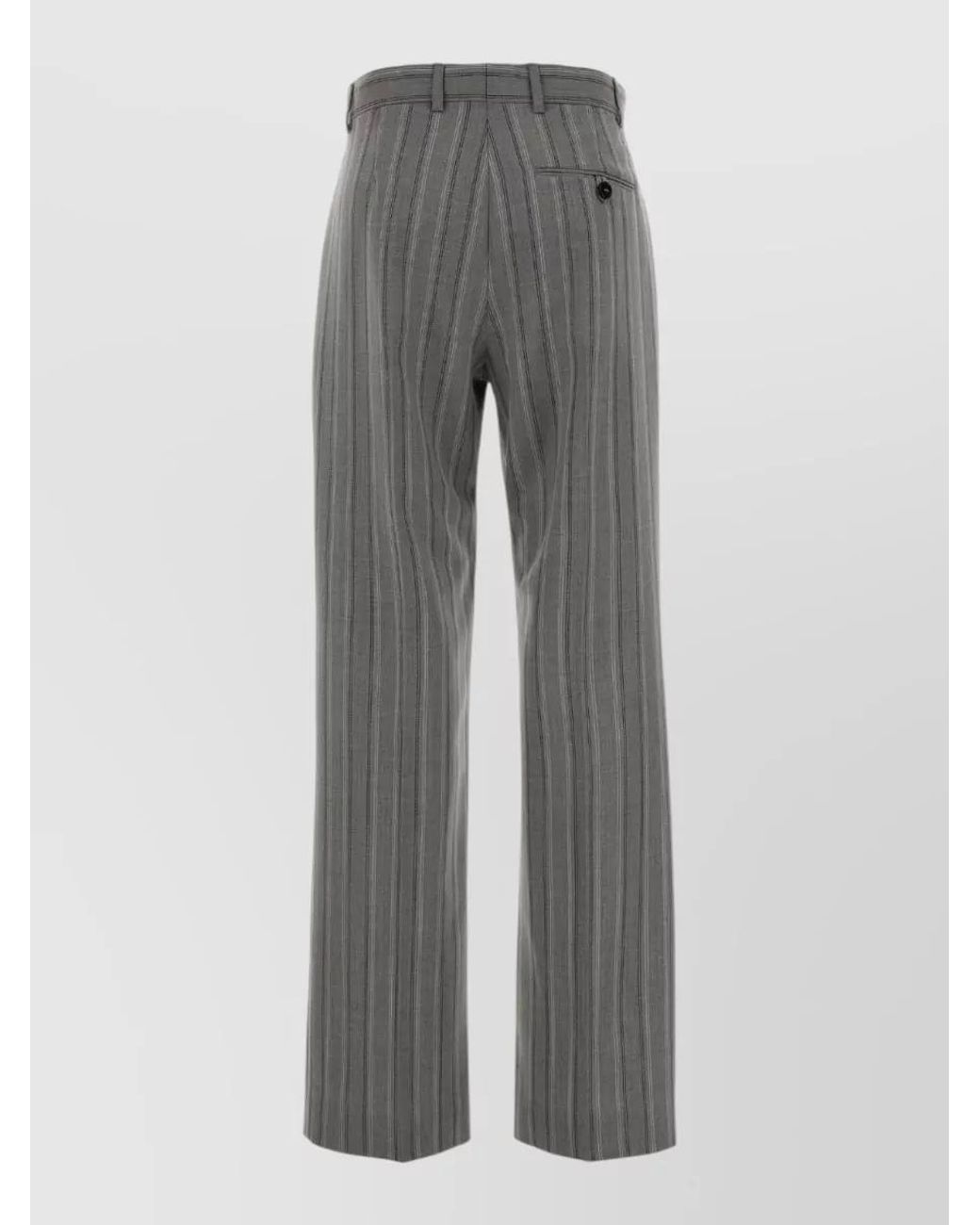 Stella McCartney Gray Wool Straight Trousers