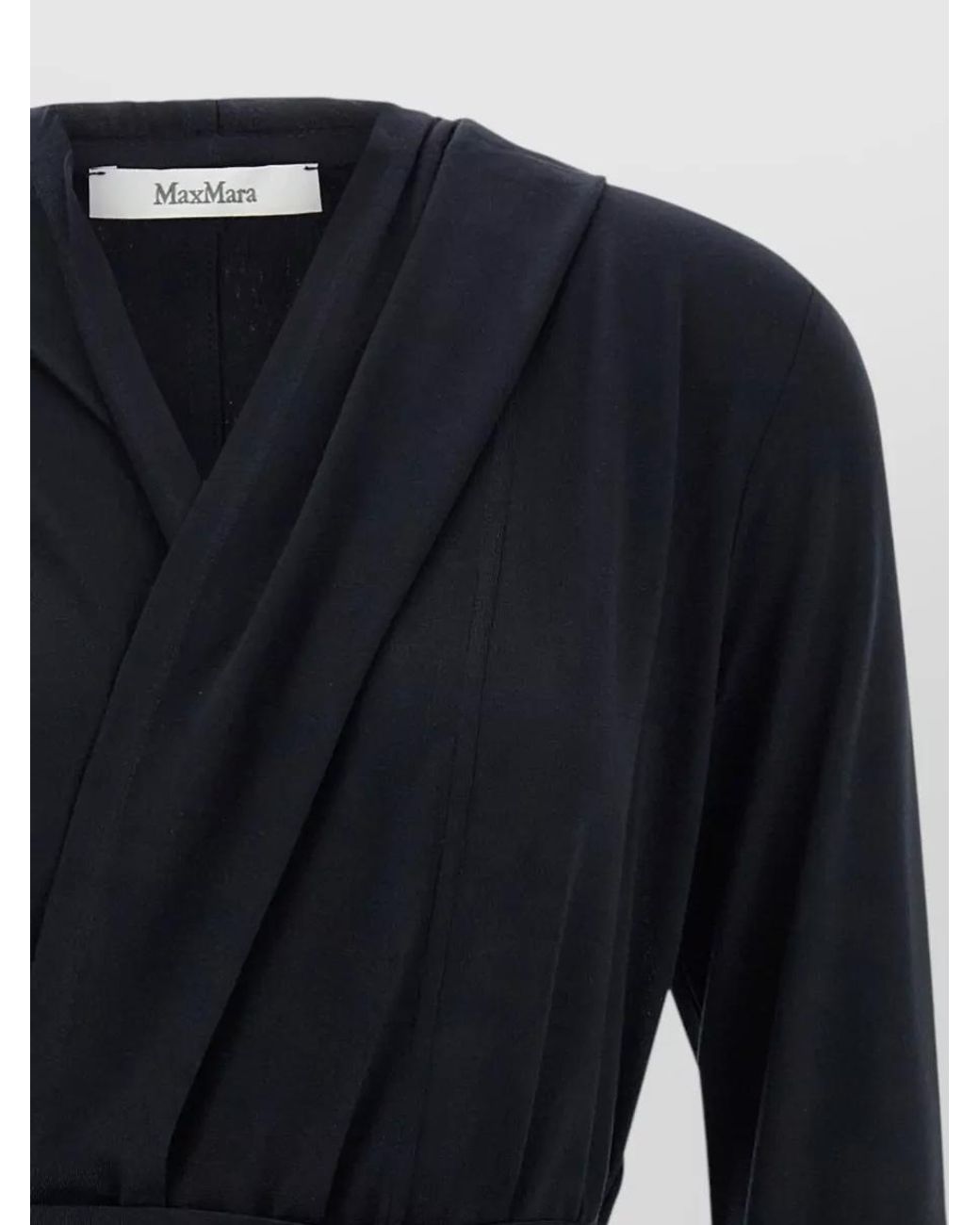 Max Mara Blue Silk Hooded Long-Sleeve Belted Cardigan