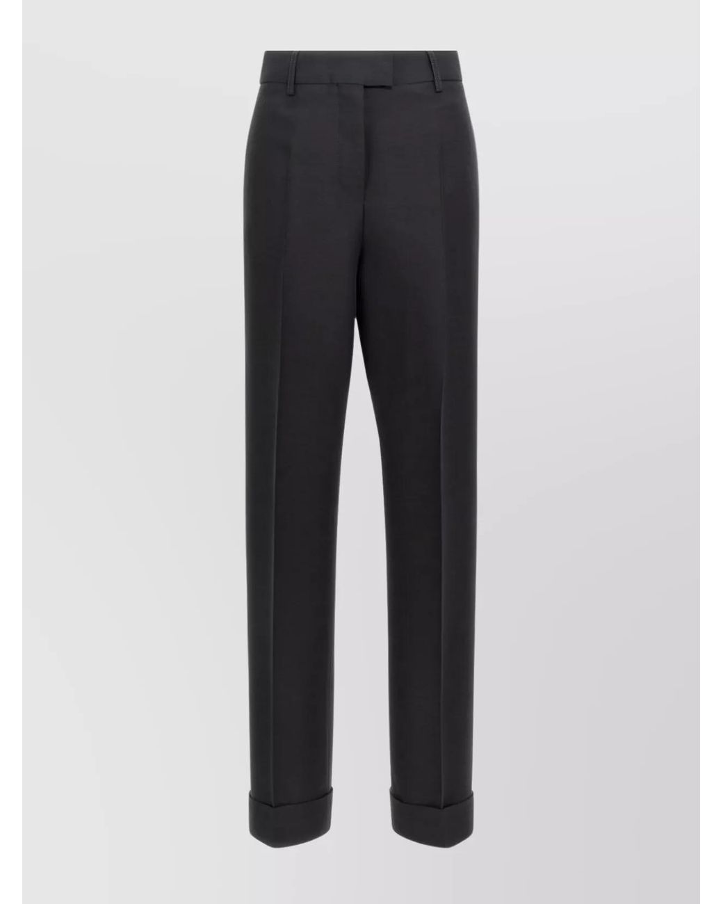 Ferragamo Blue Pleated Tailored Trousers