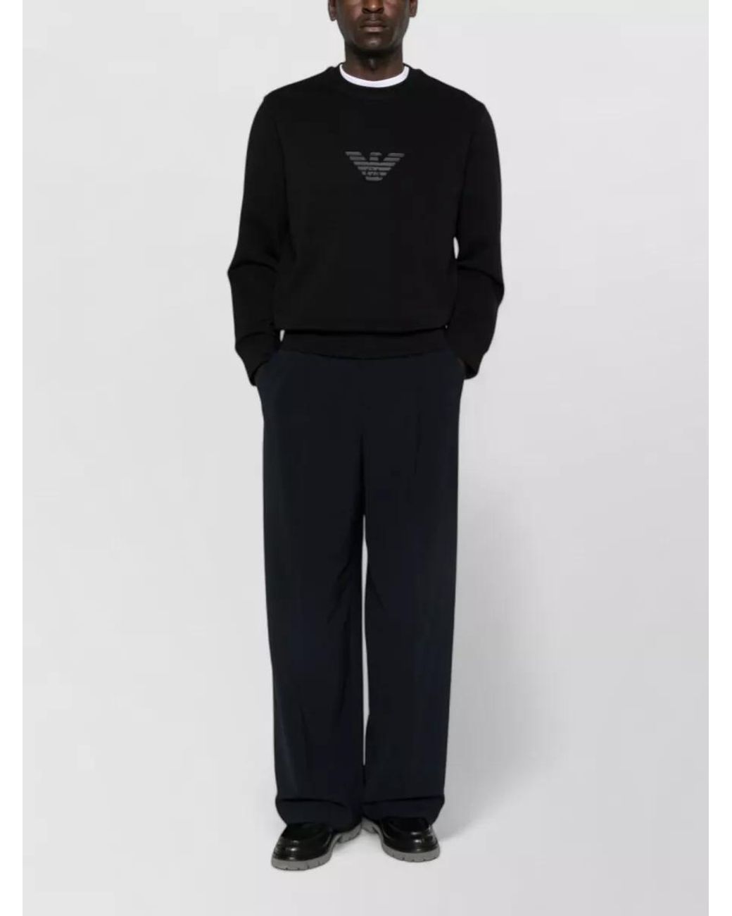 Emporio Armani Black Logo Sweatshirt for men