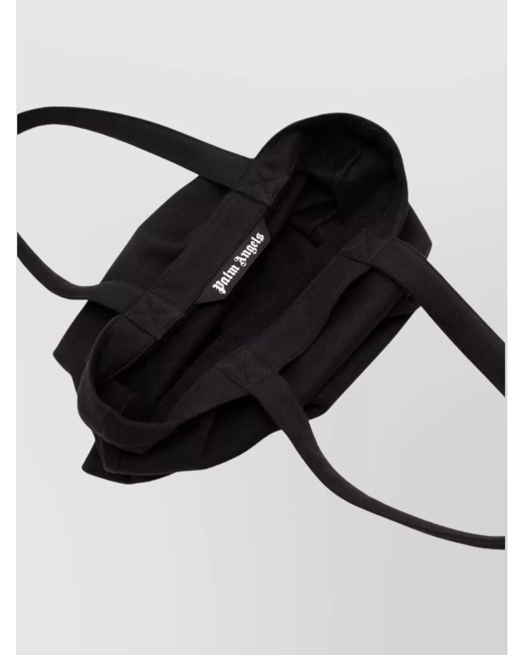 Palm Angels Black Cotton Logo-Embroidered Tote Bag for men
