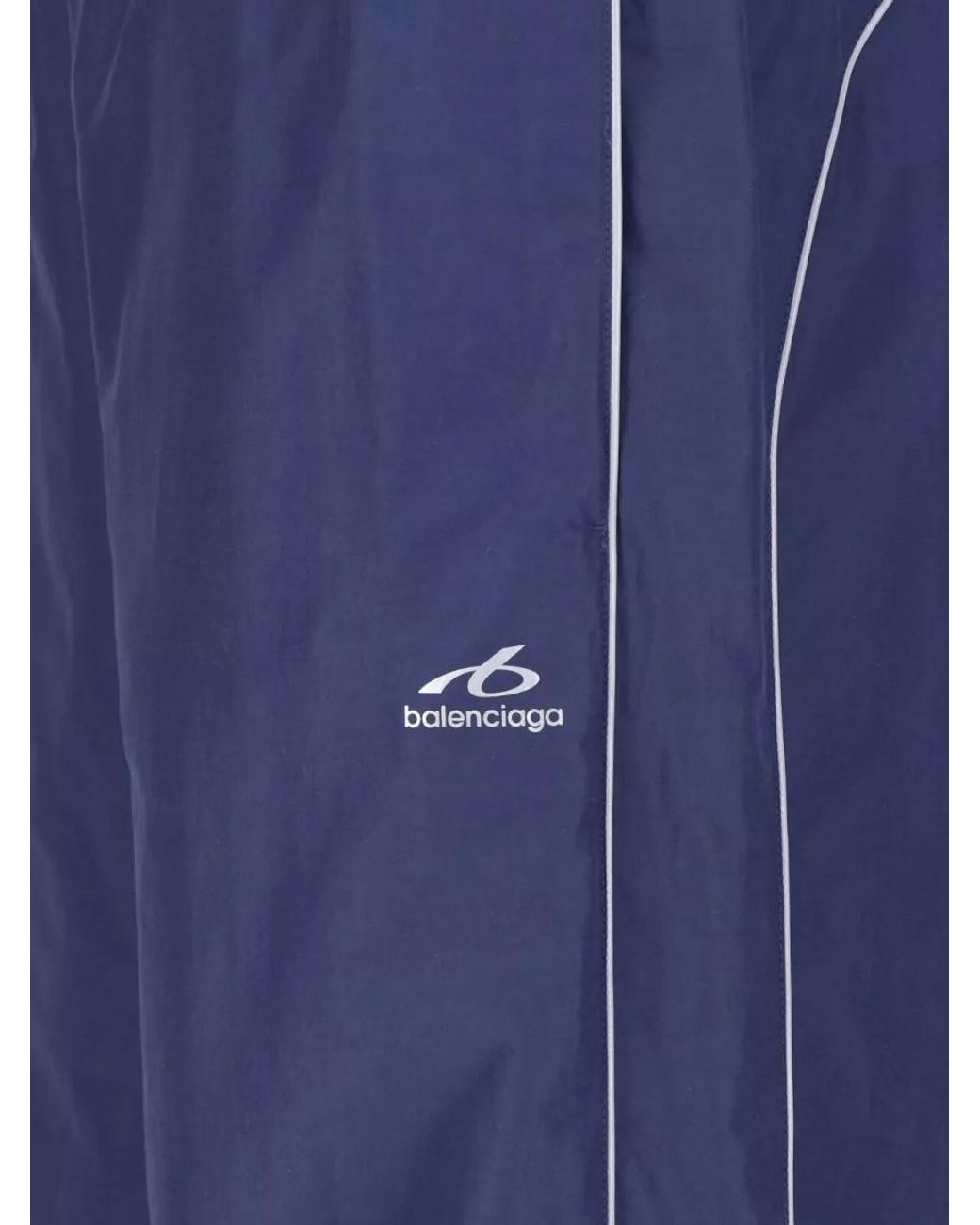 Balenciaga Blue Mid-Rise Wide-Leg Tracksuit Pants for men