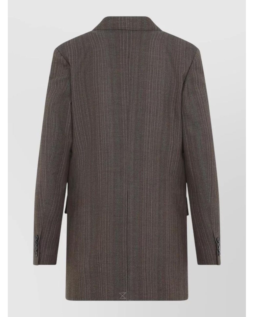 Dries Van Noten Gray Wool Checked Double-Breasted Blazer