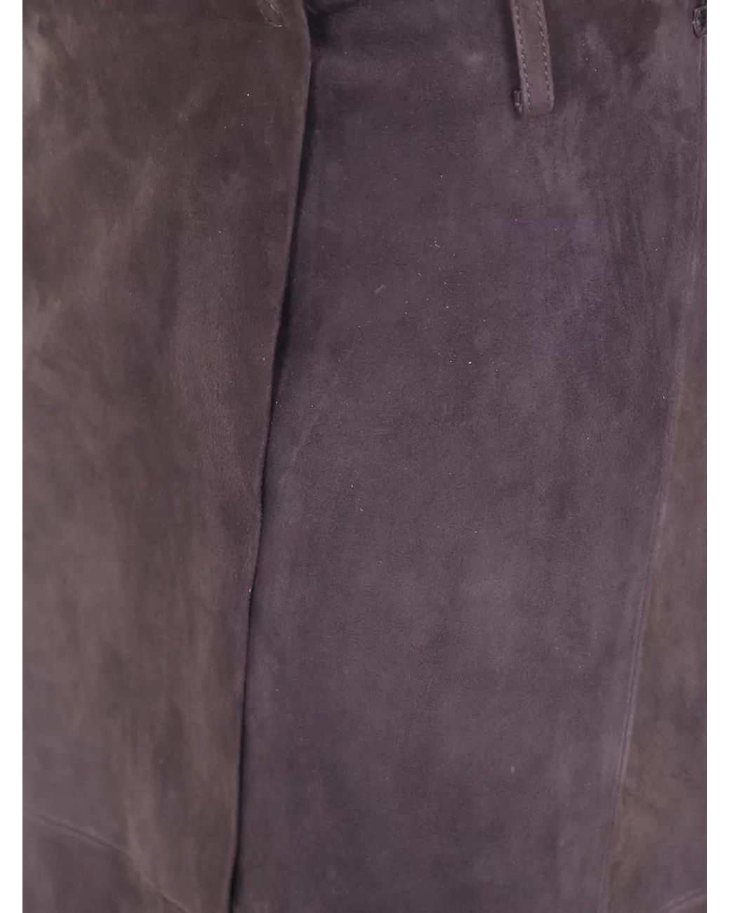 Semicouture Purple Leather Wrap Skirt