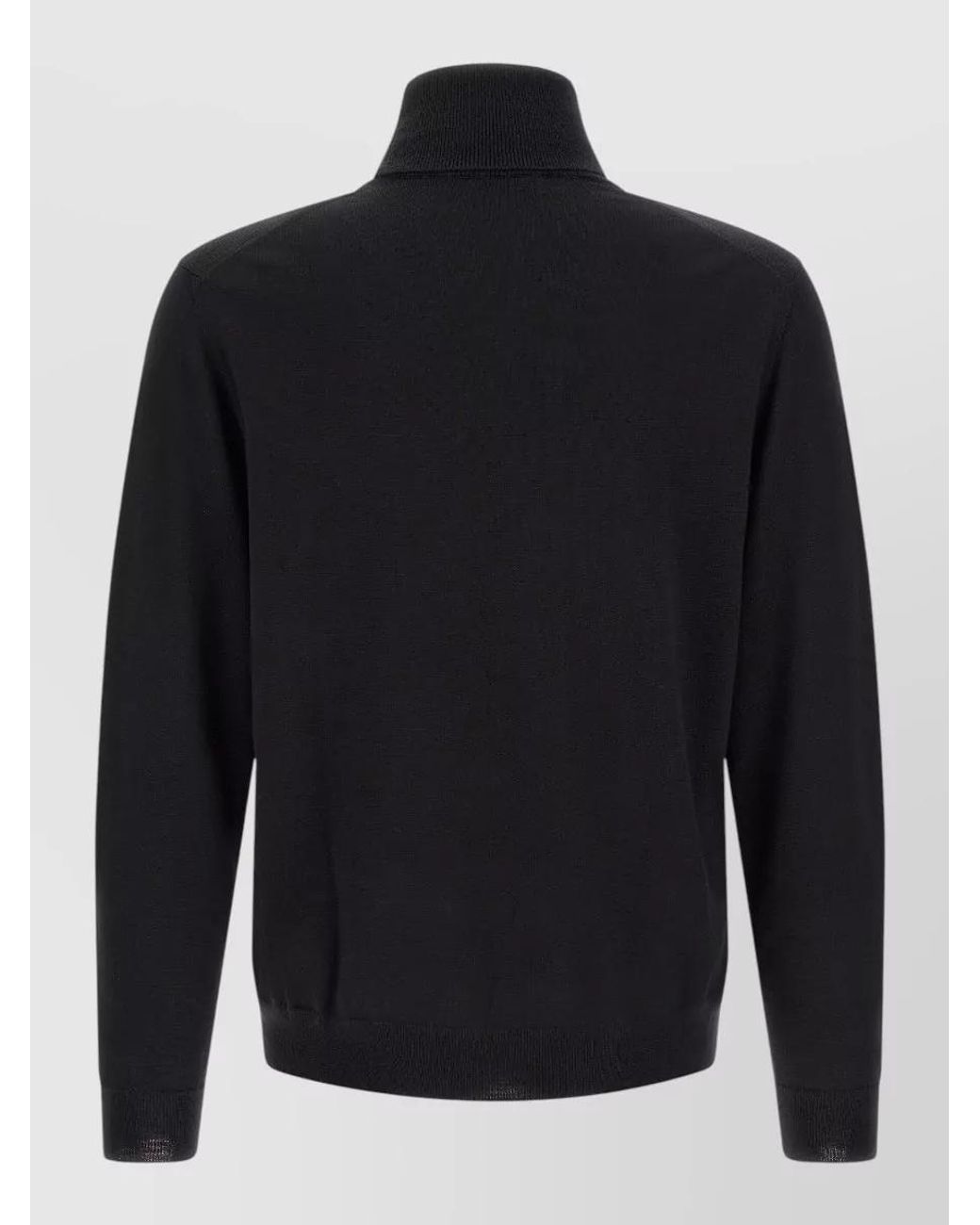 Zanone Blue Virgin Wool Ribbed Turtleneck Sweater for men