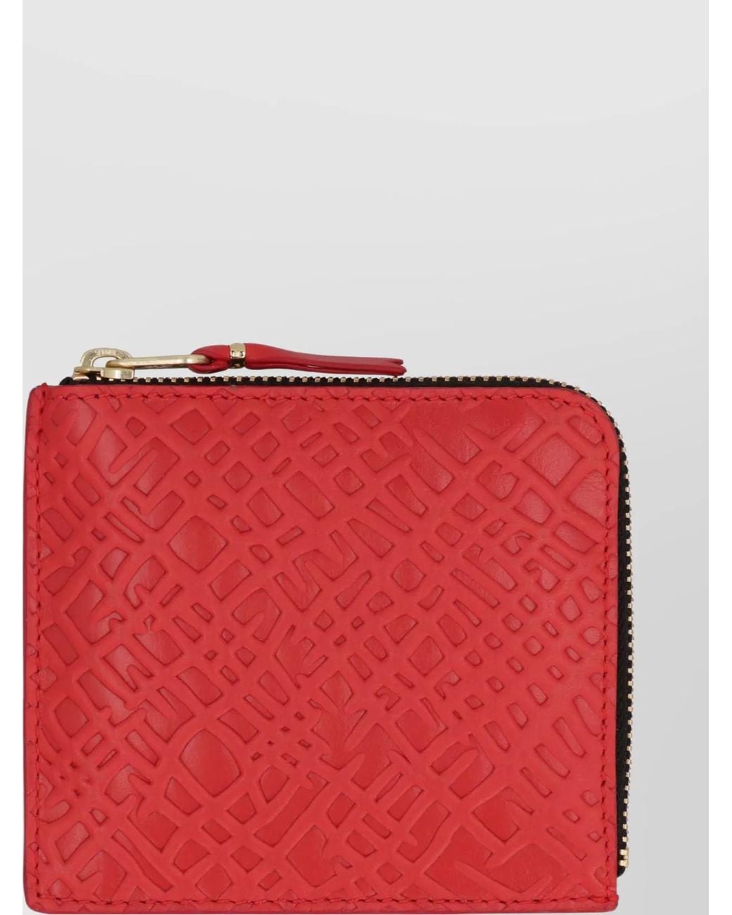 Comme des Garçons Red Leather Coin Wallet for men