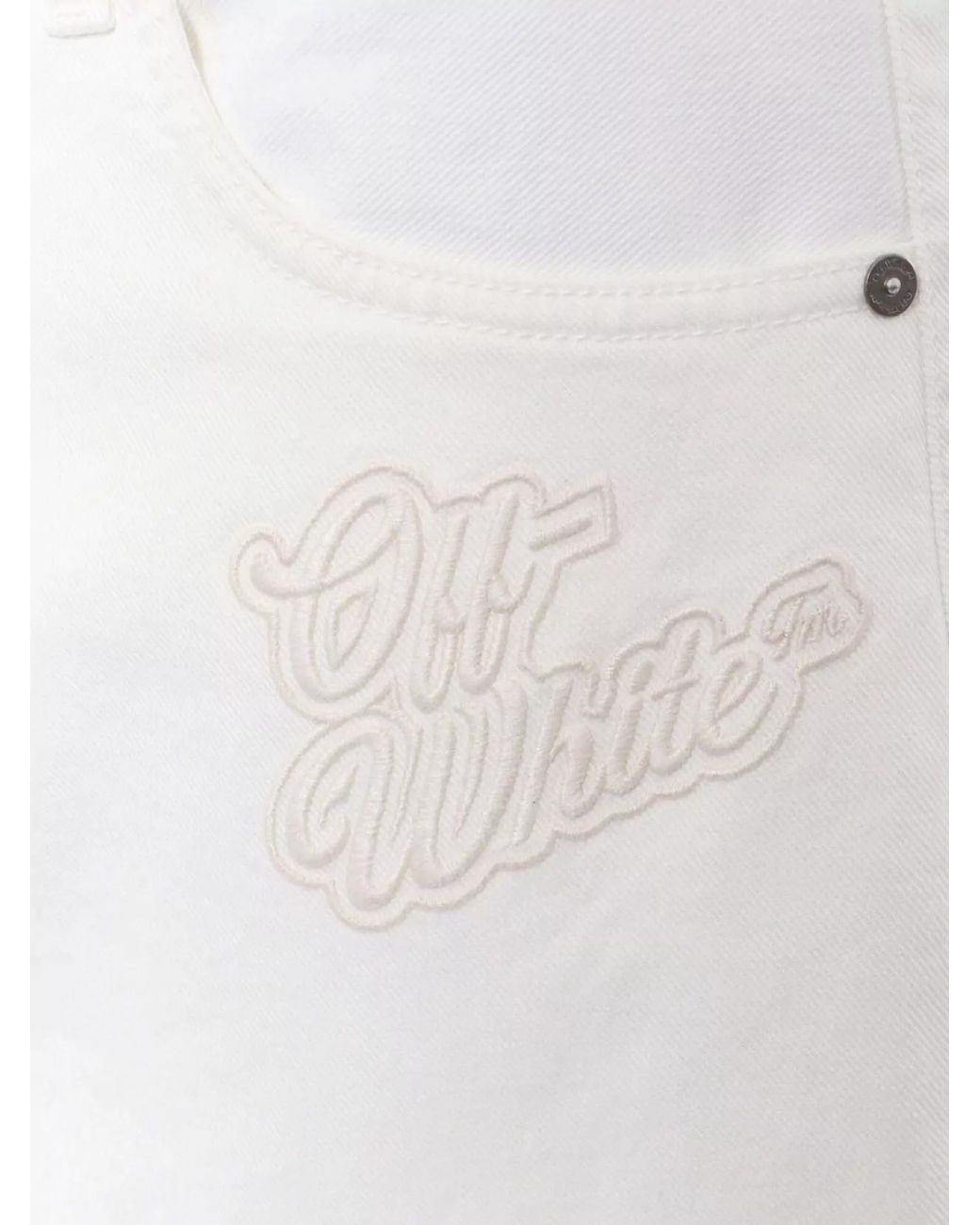 Off-White c/o Virgil Abloh White Denim Super Baggy Jeans for men