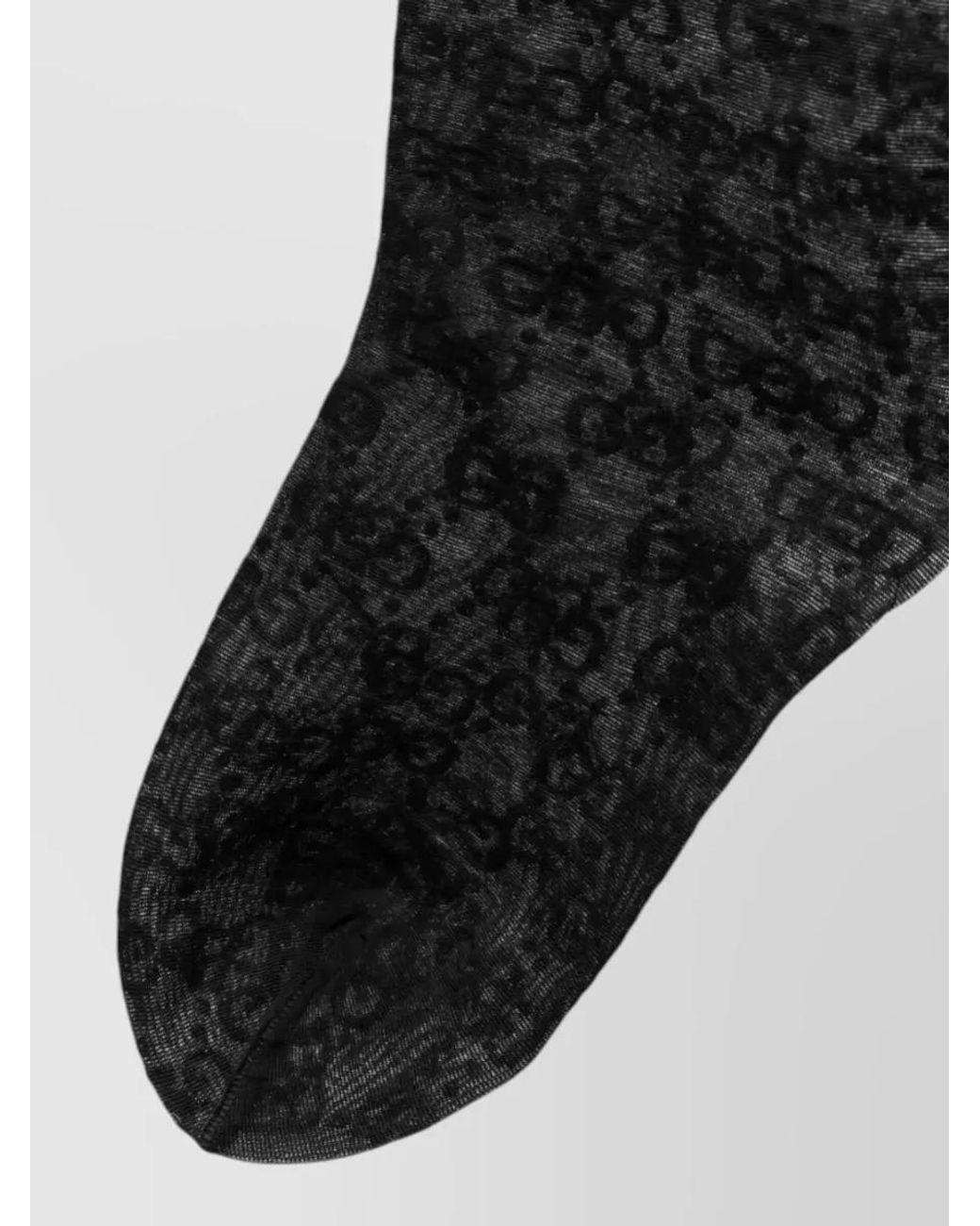 Gucci Black Logo-Jacquard Socks