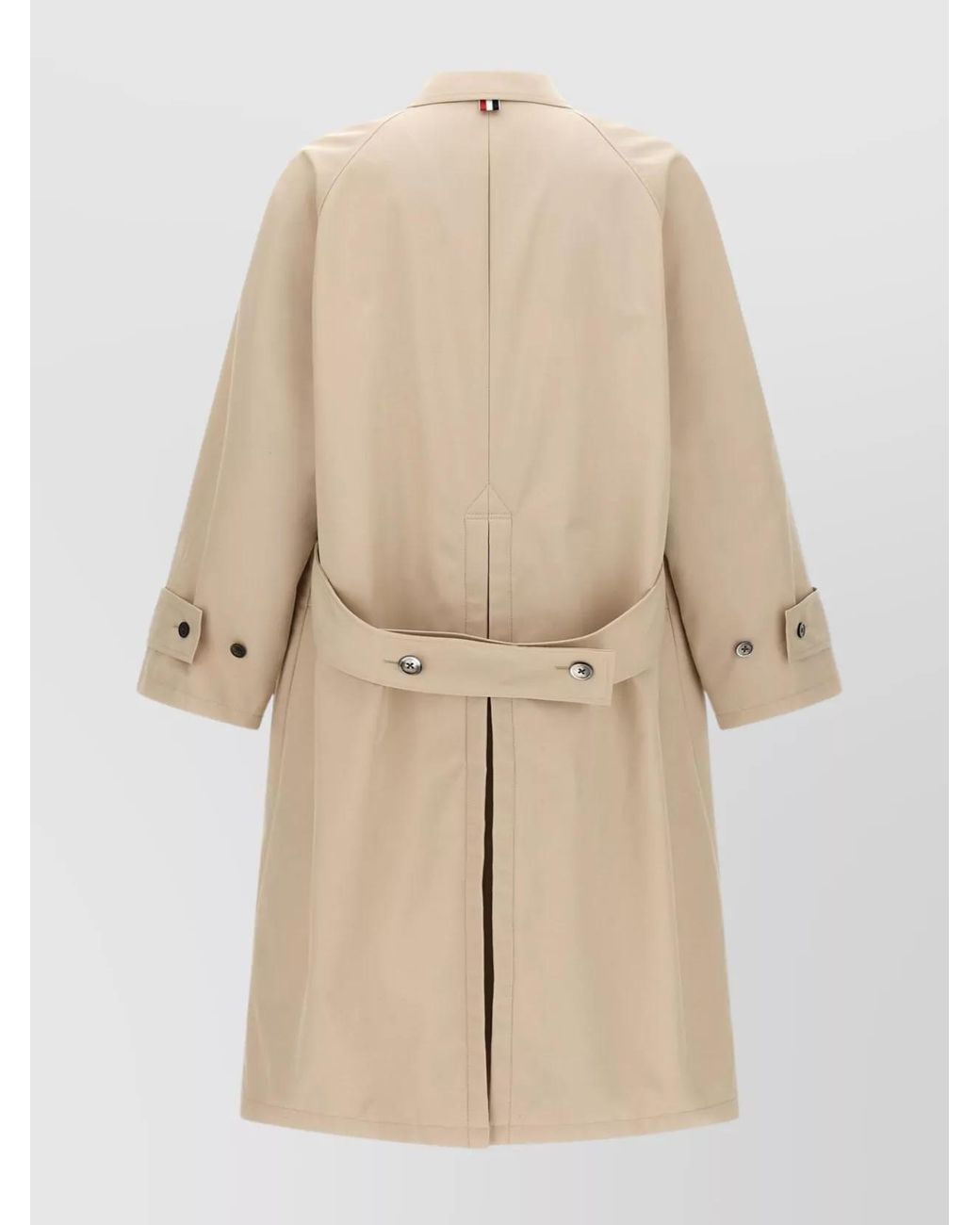 Thom Browne Natural Single Breasted Trench Coat for men