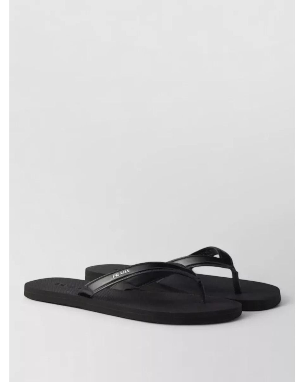 Prada White Leather Flip-Flops for men