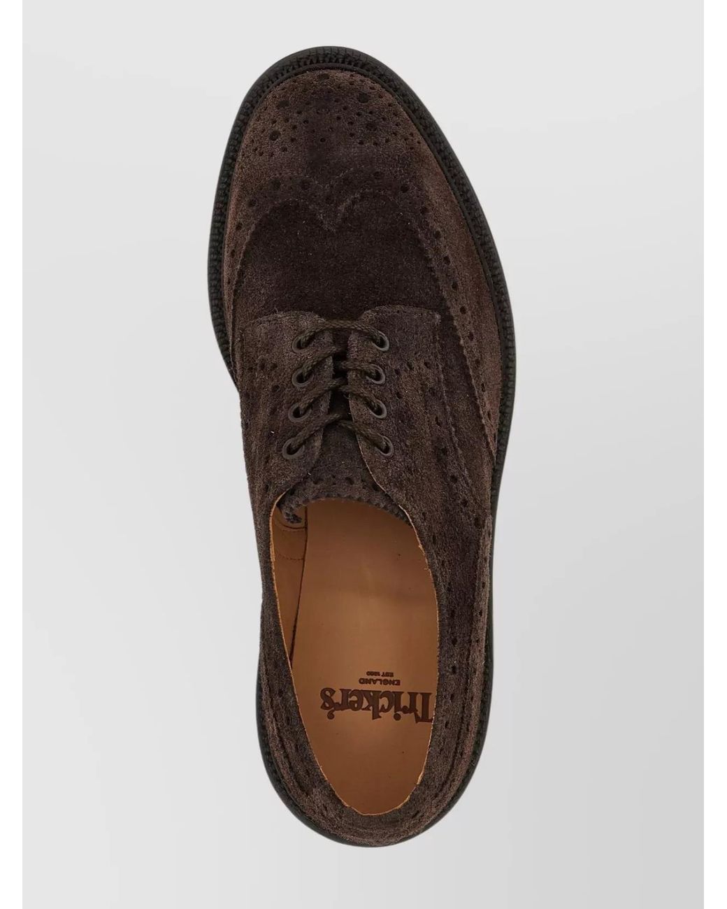 Tricker's Brown Leather Lace-Up Shoes for men