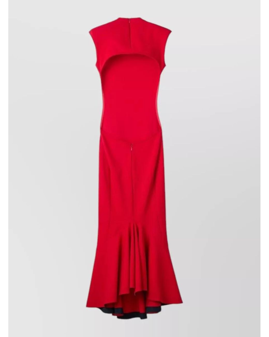 Jacquemus Red Polka-Dot Sleeveless Open-Back Midi Dress