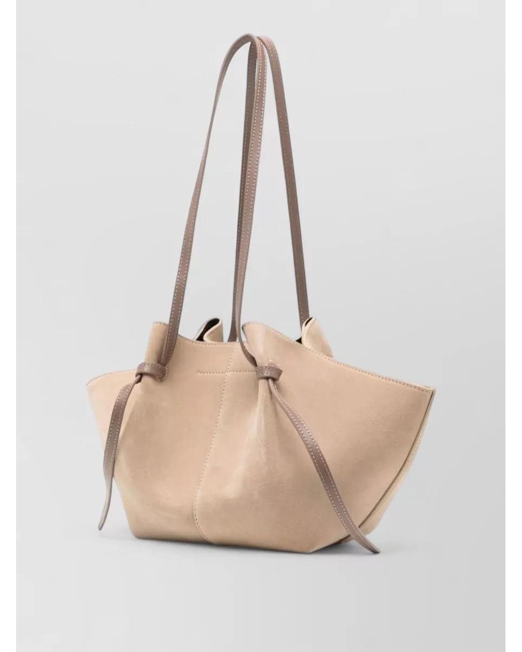 Yuzefi Natural Mochi Suede Shoulder Bag
