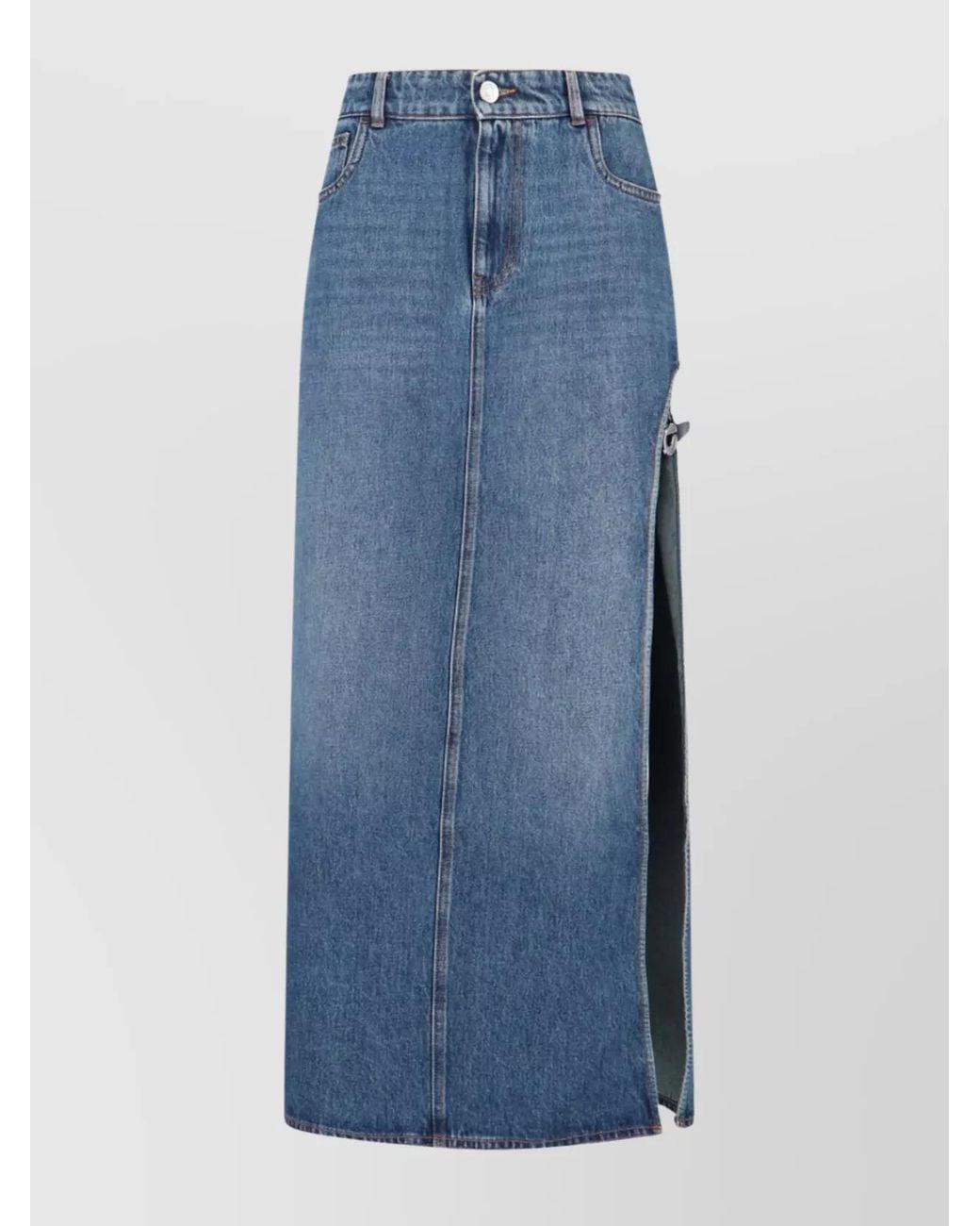 Coperni Blue Denim High-Rise Maxi Skirt