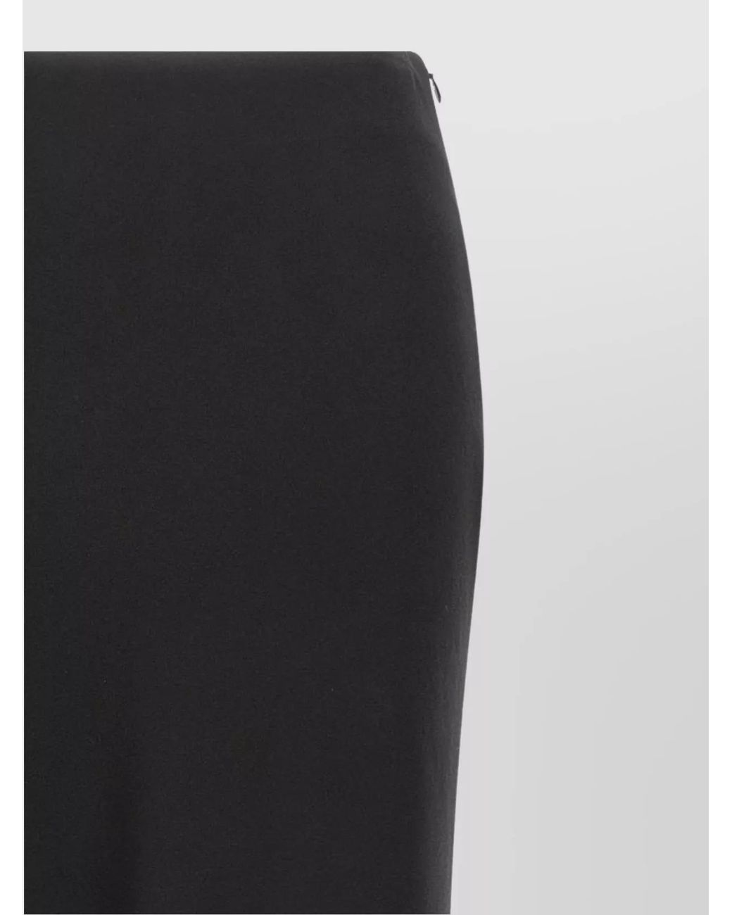 Alessandra Rich Black Silk Straight Skirt