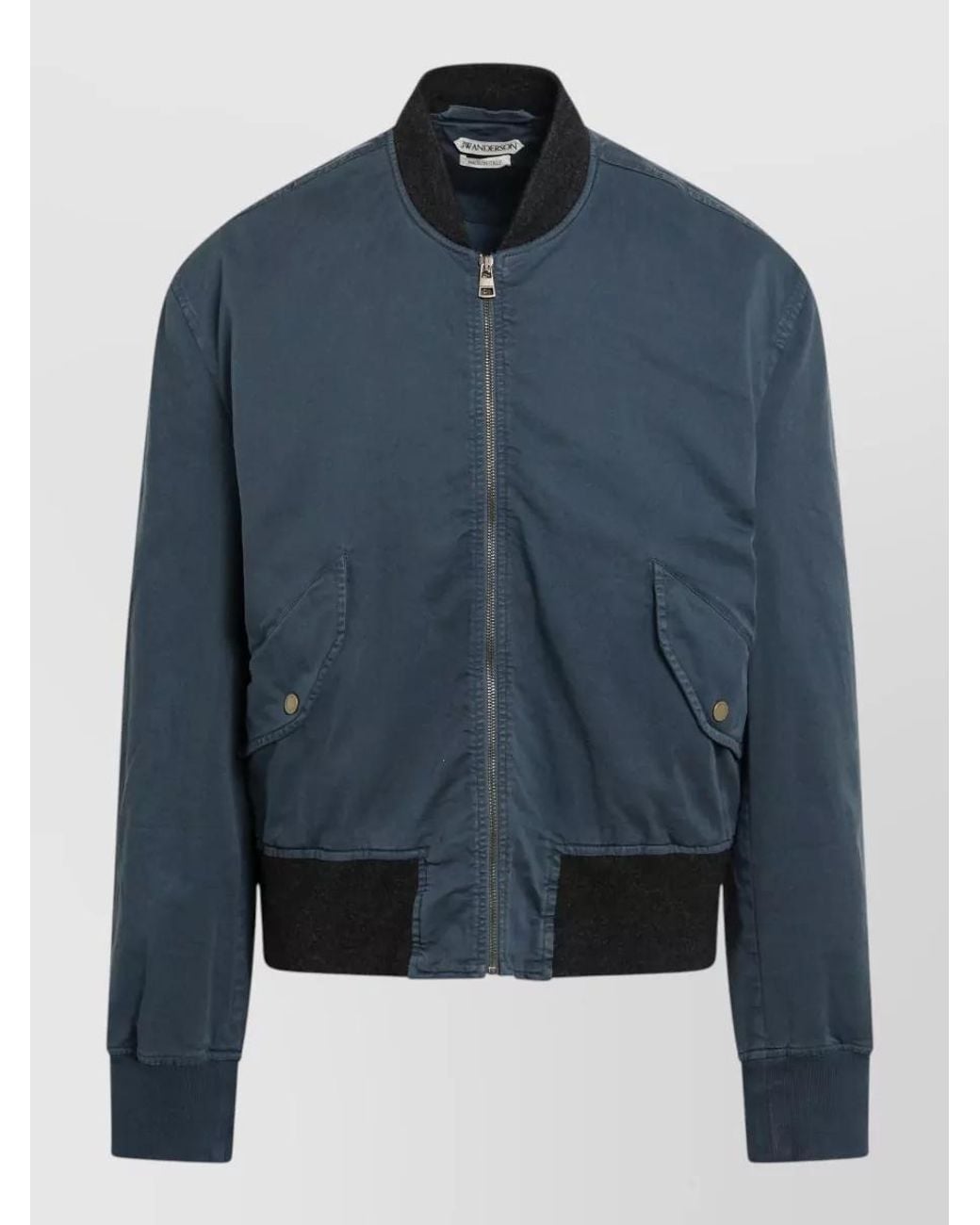 J.W. Anderson Blue Cotton Bomber Jacket for men