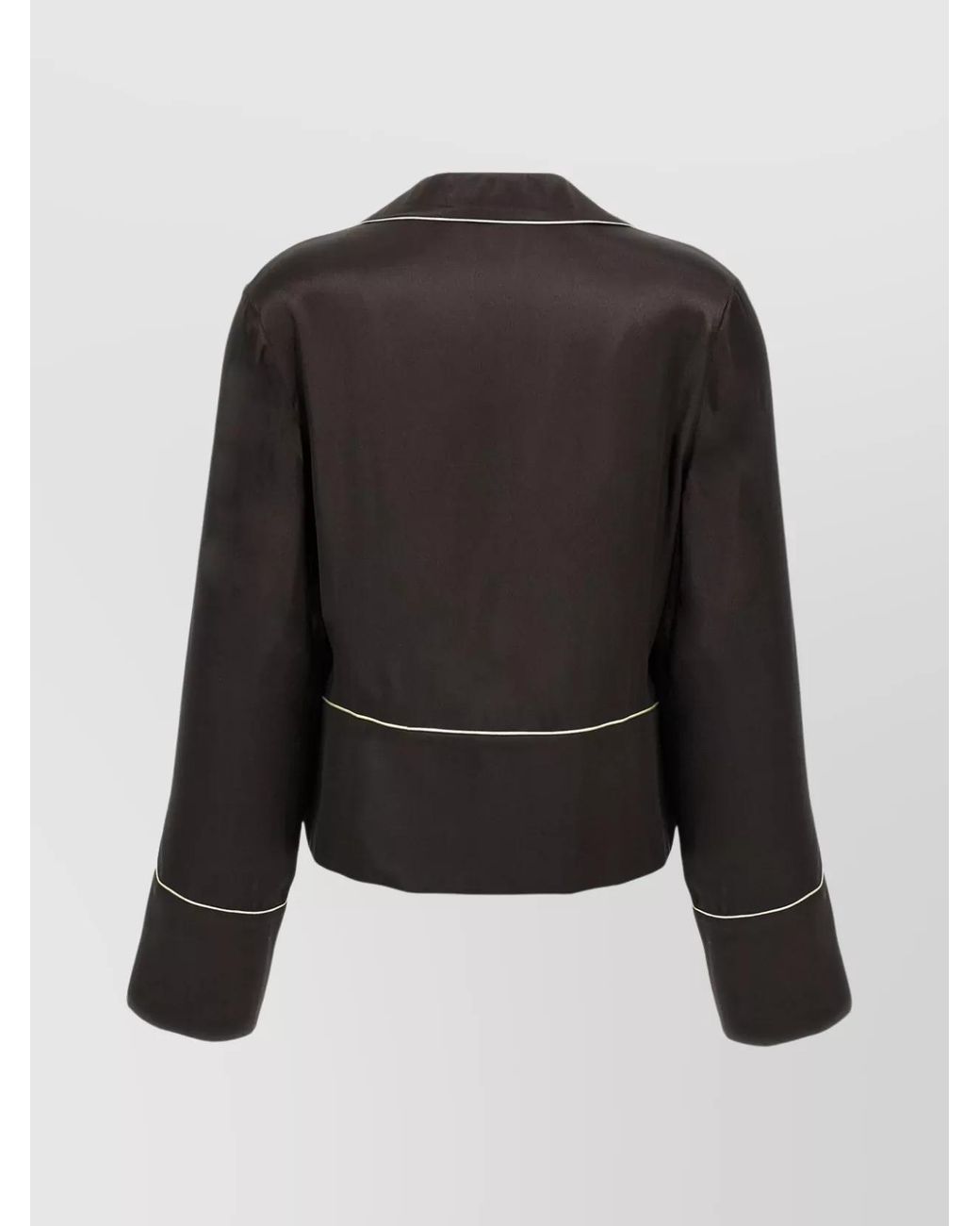 Off-White c/o Virgil Abloh Black Silk Pajama Shirt