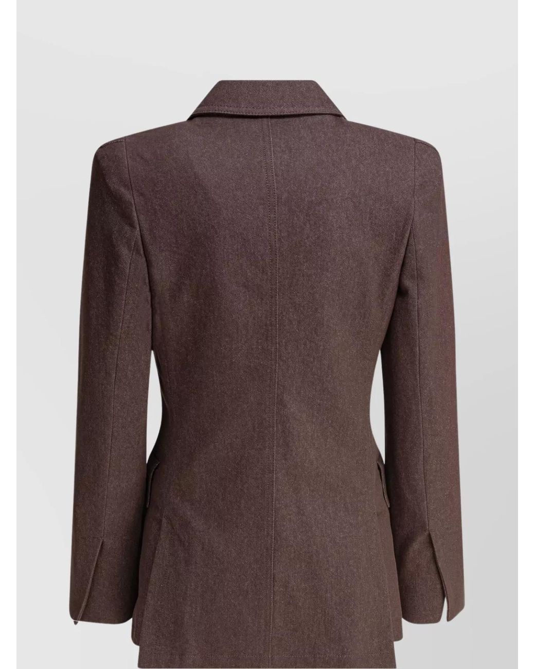 Max Mara Brown Denim Cotton Blazer