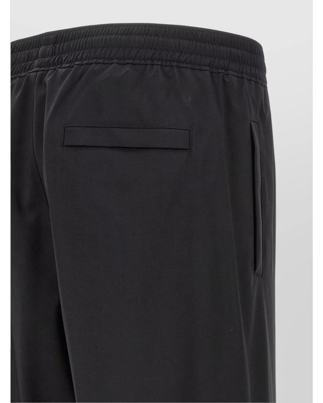 Givenchy Black Virgin Wool Logo-Detail Track Pants for men