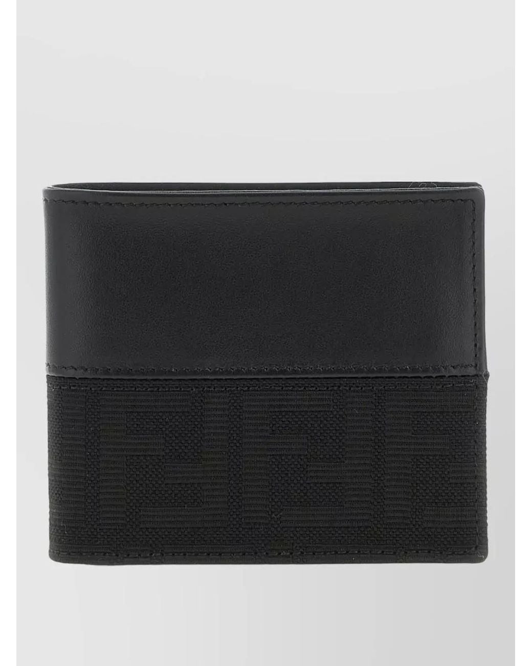 Fendi Black Leather Bifold Wallet for men