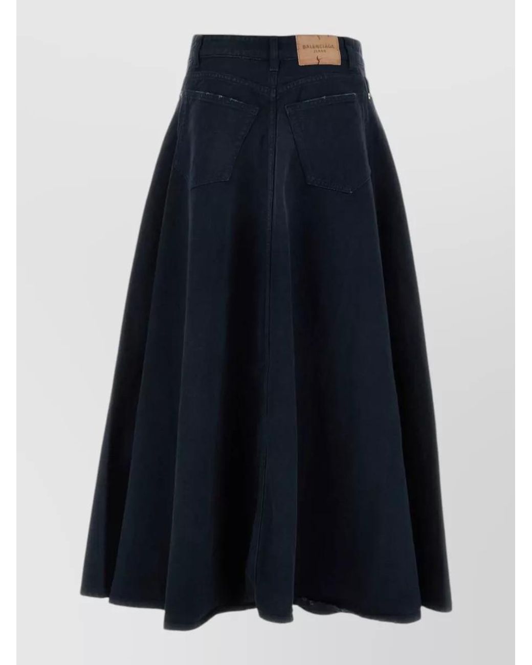 Balenciaga Blue Denim Full Skirt