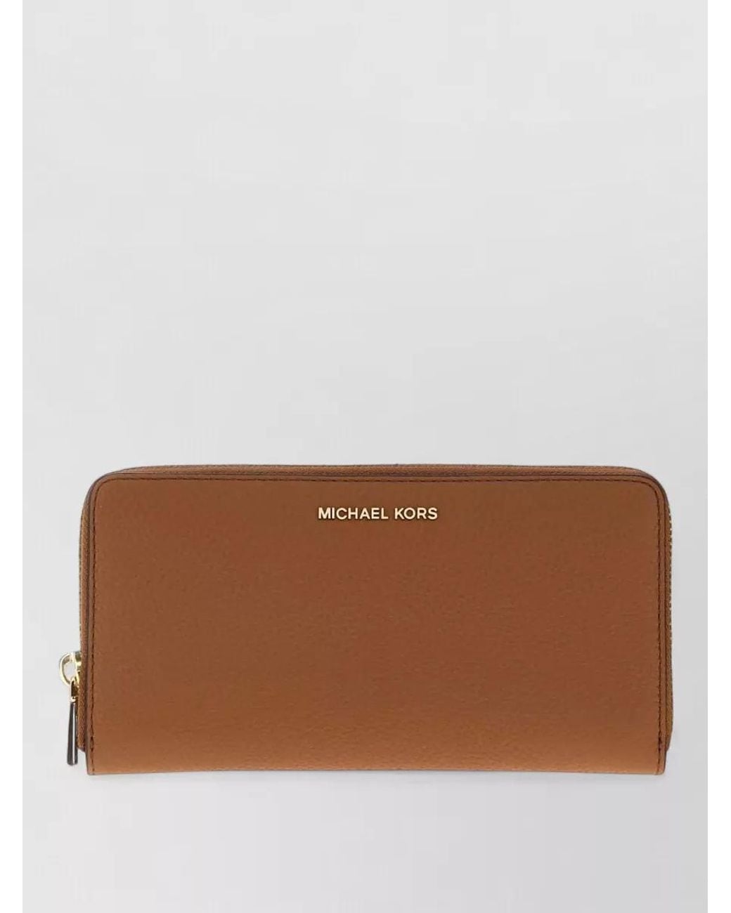Michael Kors Brown Jet Set Leather Clutch Bag