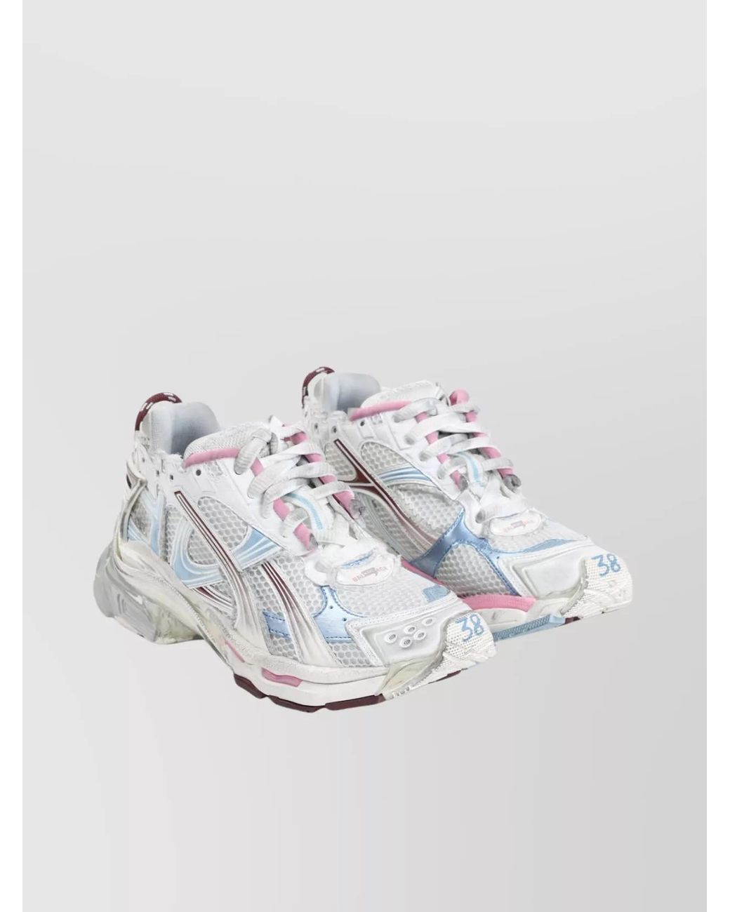 Balenciaga White Gradient Runner Low-Top Sneakers