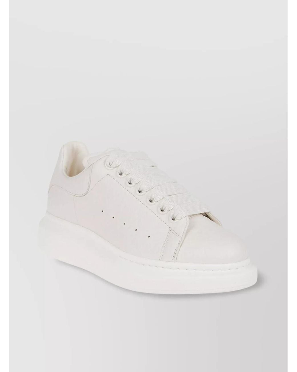 McQueen Natural Calf Leather Oversized Low-Top Sneakers