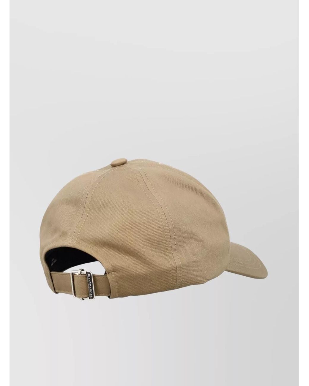 Saint Laurent Natural Cotton Linen Logo Baseball Cap for men