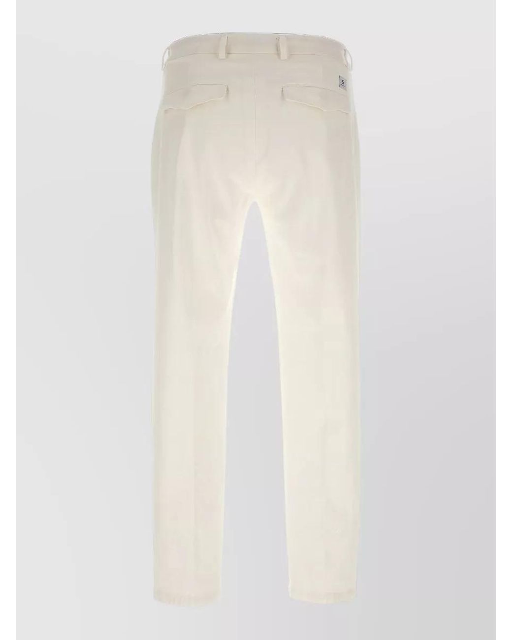 Department 5 White Cotton Regular-Fit Straight-Leg Trousers for men
