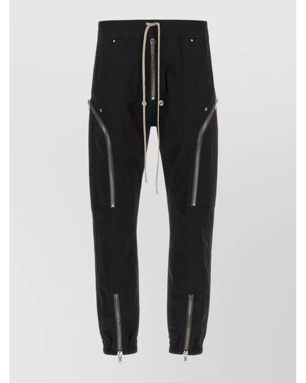 Rick Owens Black Heizer Cargo Track Pants for men