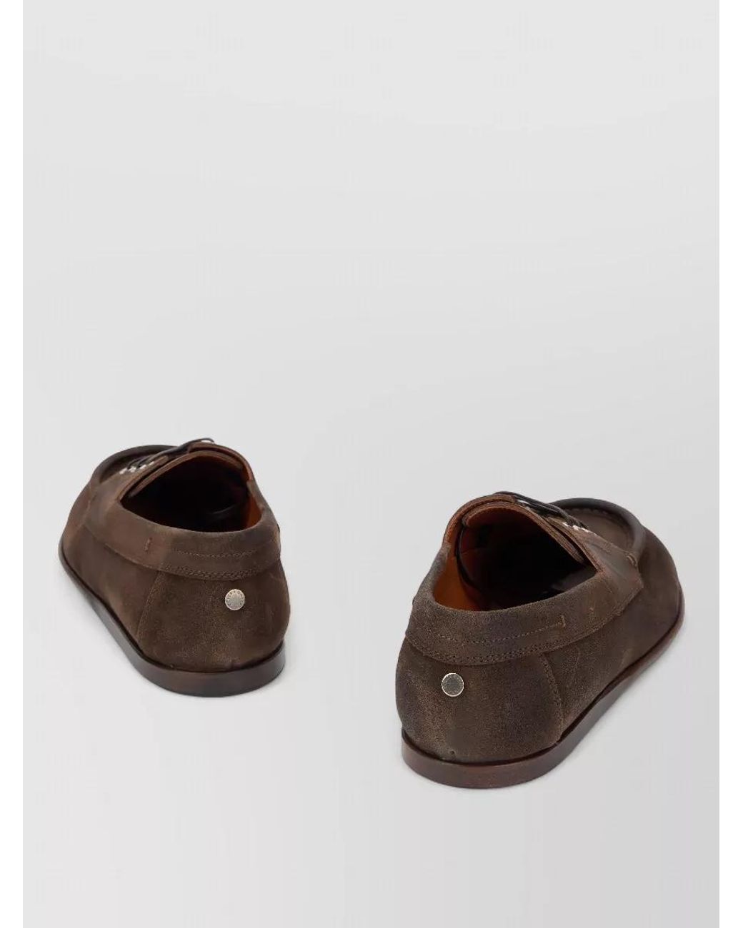 Dolce & Gabbana Brown Leather Boat Shoes for men