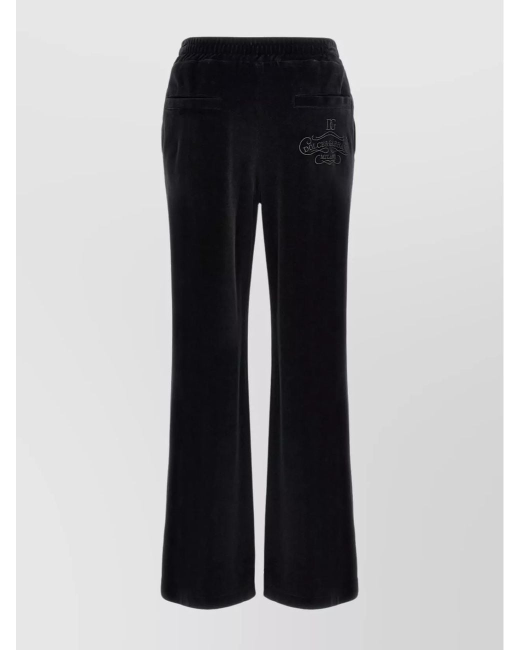Dolce & Gabbana Black Sicily Joggers Velvet Finish Pockets