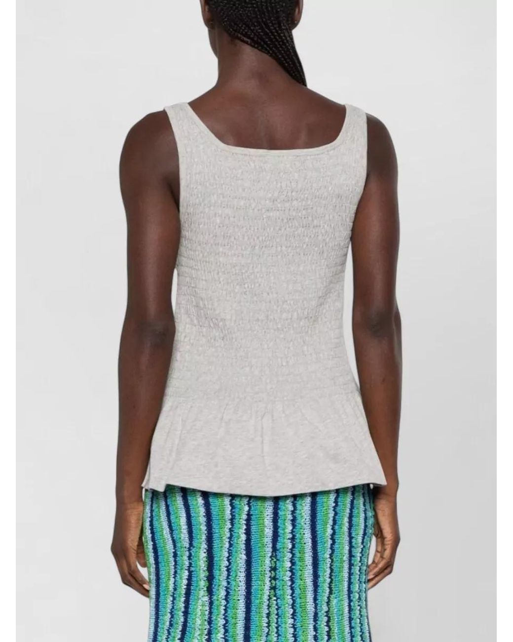 Dries Van Noten White Cotton Sleeveless Camisole