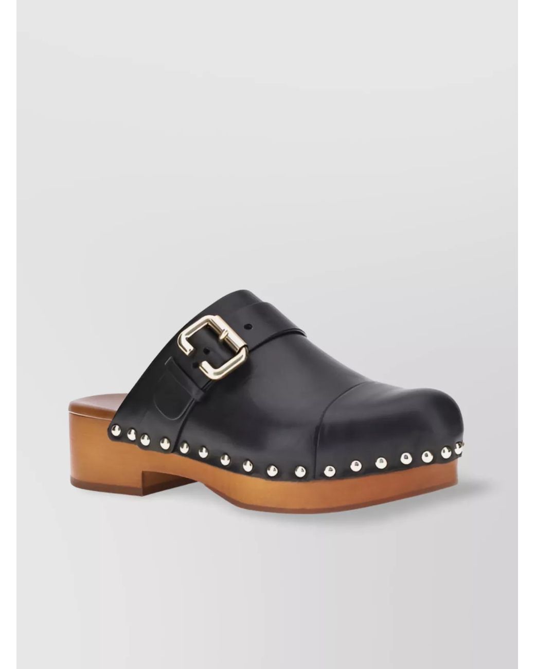 Chloé Black Leather Jeannette Mules