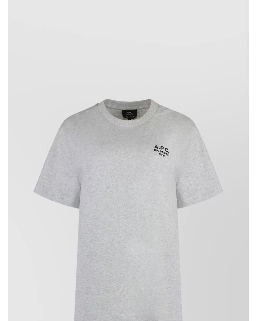 A.P.C. Gray Crew Neck Madame Street T-Shirt