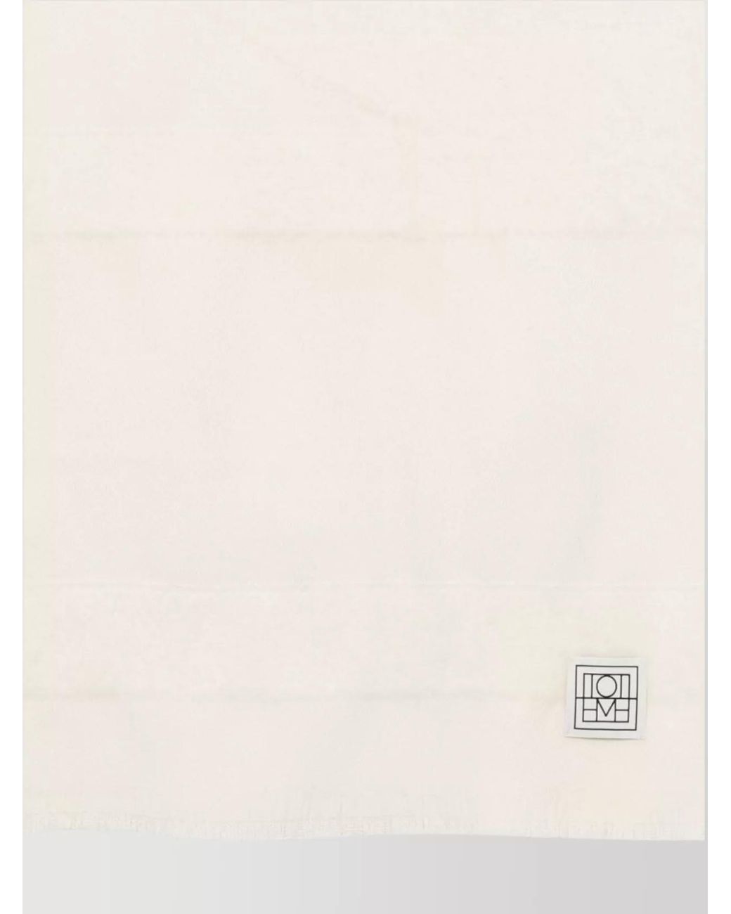 Totême Natural Wool Twill Monogram Scarf