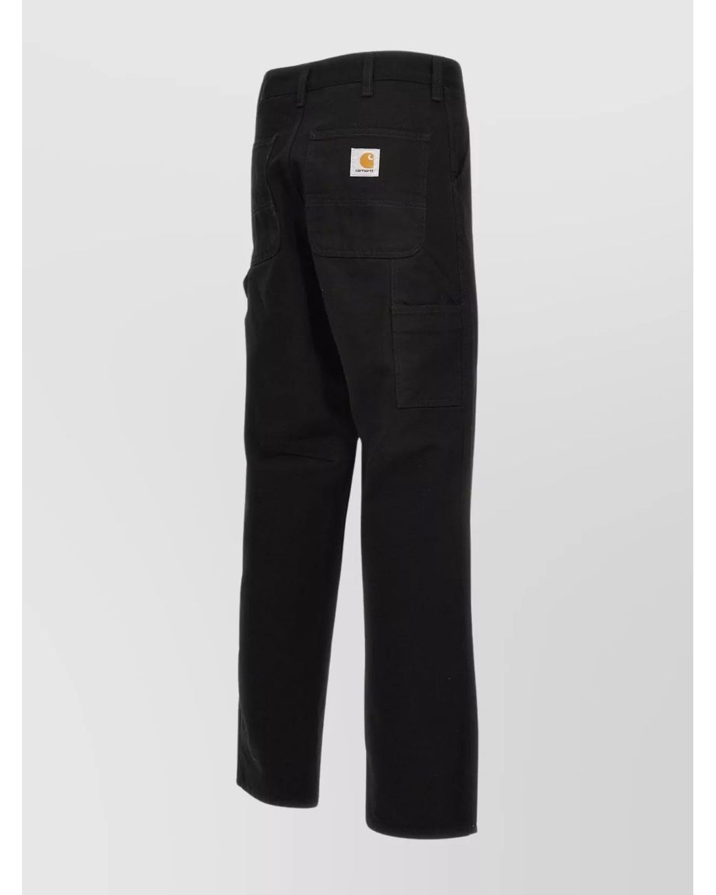 Carhartt Black Organic Cotton Relaxed-Fit Straight-Leg Trousers for men